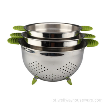 Cesta De Frutas Pia De Aço Inoxidável Coador De Metal Colander